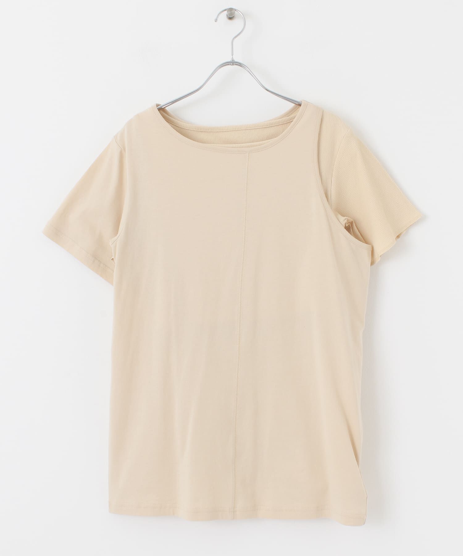  「アシメレイヤードTシャツ」|Tシャツ・カットソー|