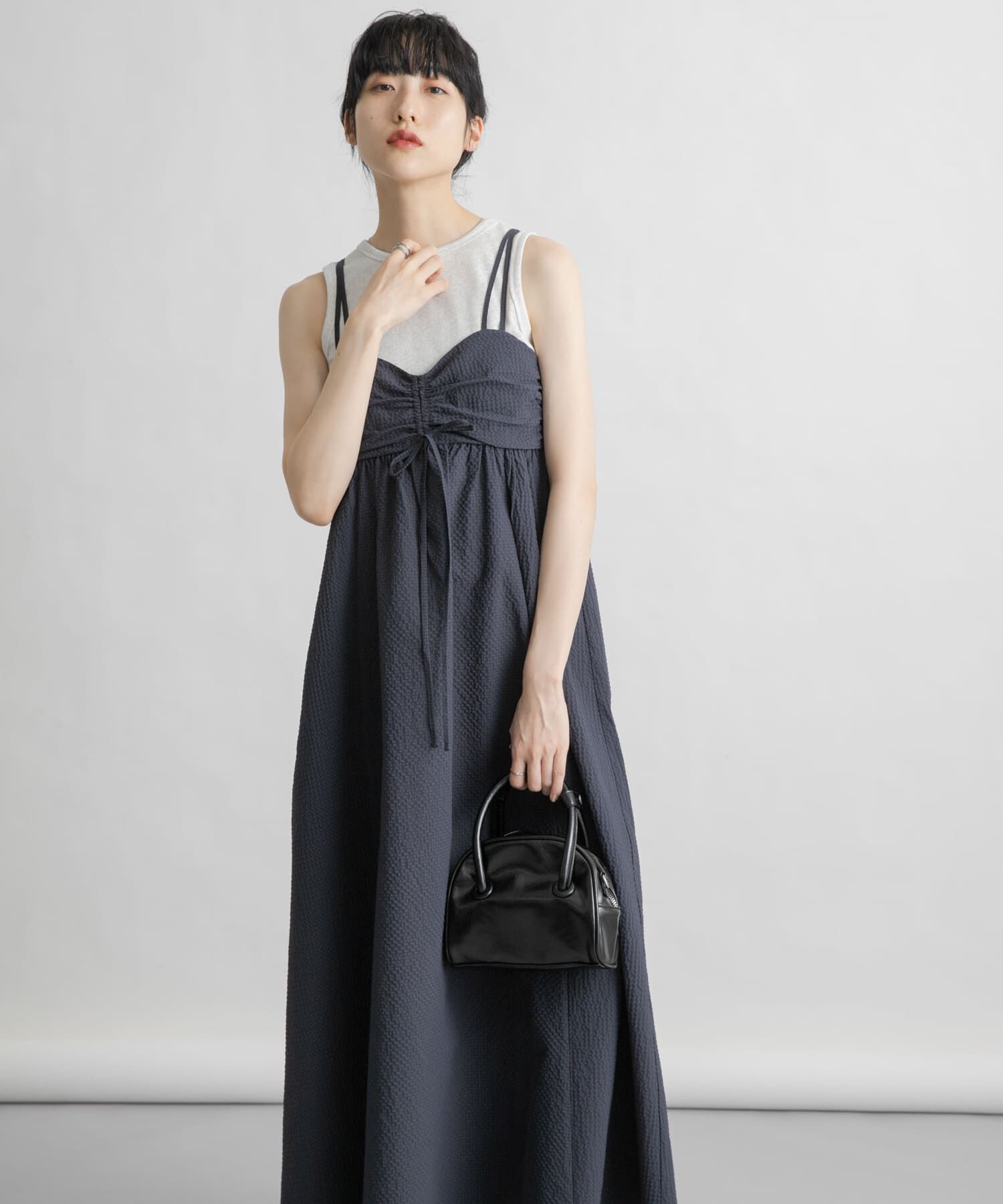  「ドロストチェックキャミワンピース」|ワンピース|