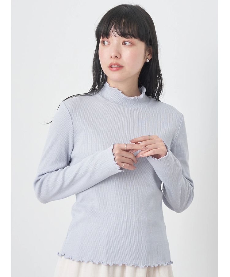 earth music&ecology「ラメハイネックプルオーバー」|Tシャツ・カットソー|