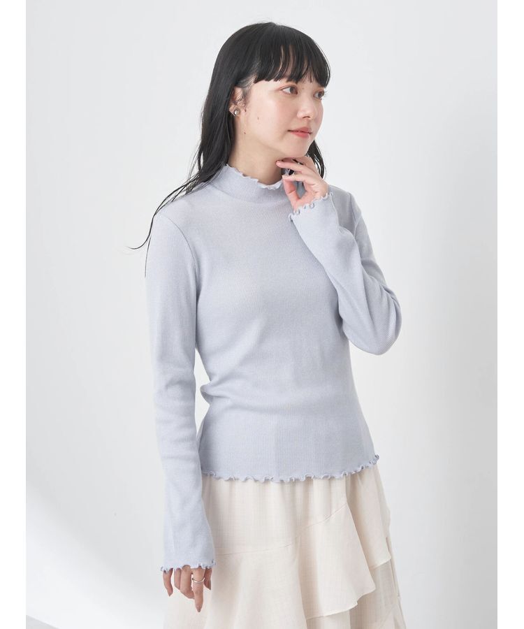 earth music&ecology「ラメハイネックプルオーバー」|Tシャツ・カットソー|