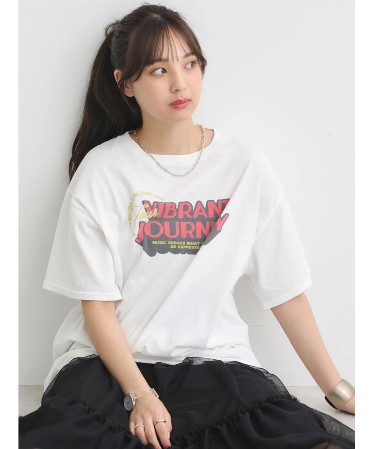 earth music&ecology「ヴィンテージライクツアーTee」|Tシャツ・カットソー|Off White