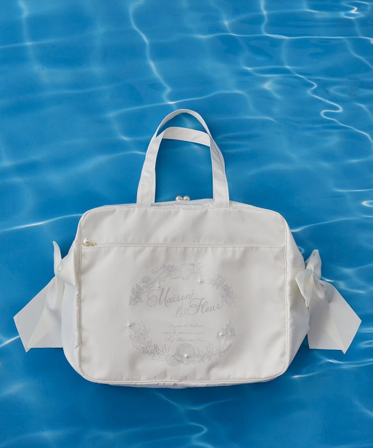 Maison de FLEUR「シーシェルプリントキャリーオンバッグ」|トートバッグ|アイボリー