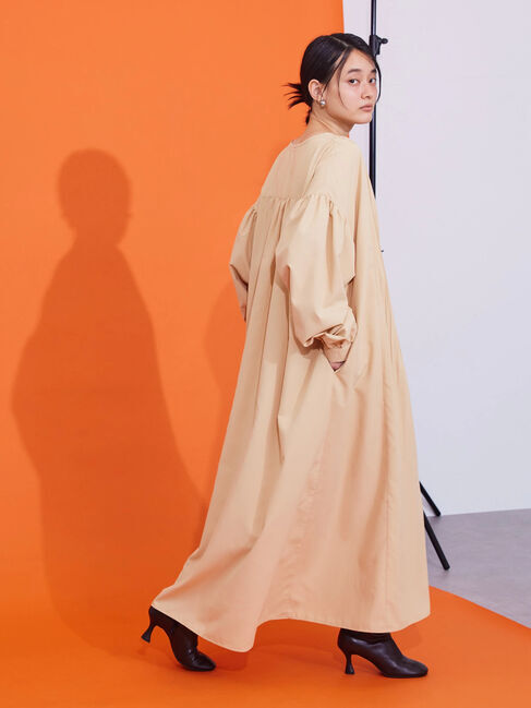  「フロントプリーツワンピース」|ワンピース|イエロー