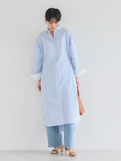 AMERICAN HOLIC「UVカット綿ブロードシャツワンピース」|ワンピース|Stripe