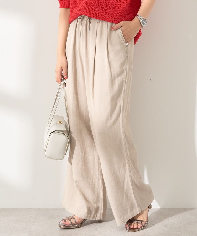 AMERICAN HOLIC「接触冷感リネンブレンドタックワイドパンツ」|その他|