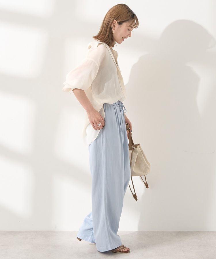AMERICAN HOLIC「接触冷感リネンブレンドタックワイドパンツ」|その他|