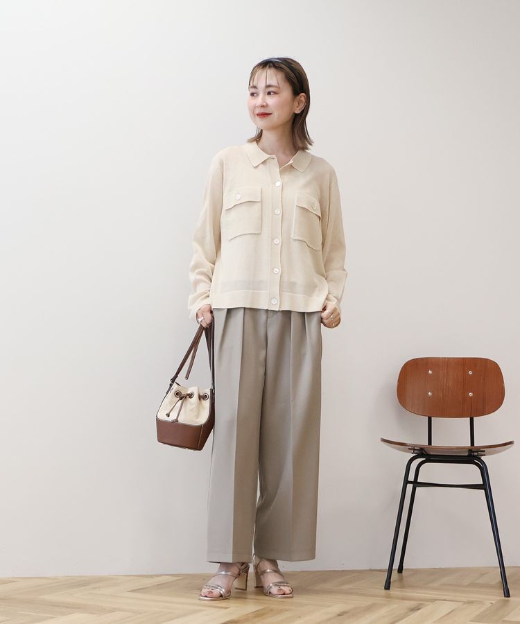 AMERICAN HOLIC「シアー襟付きカーディガン」|カーディガン|