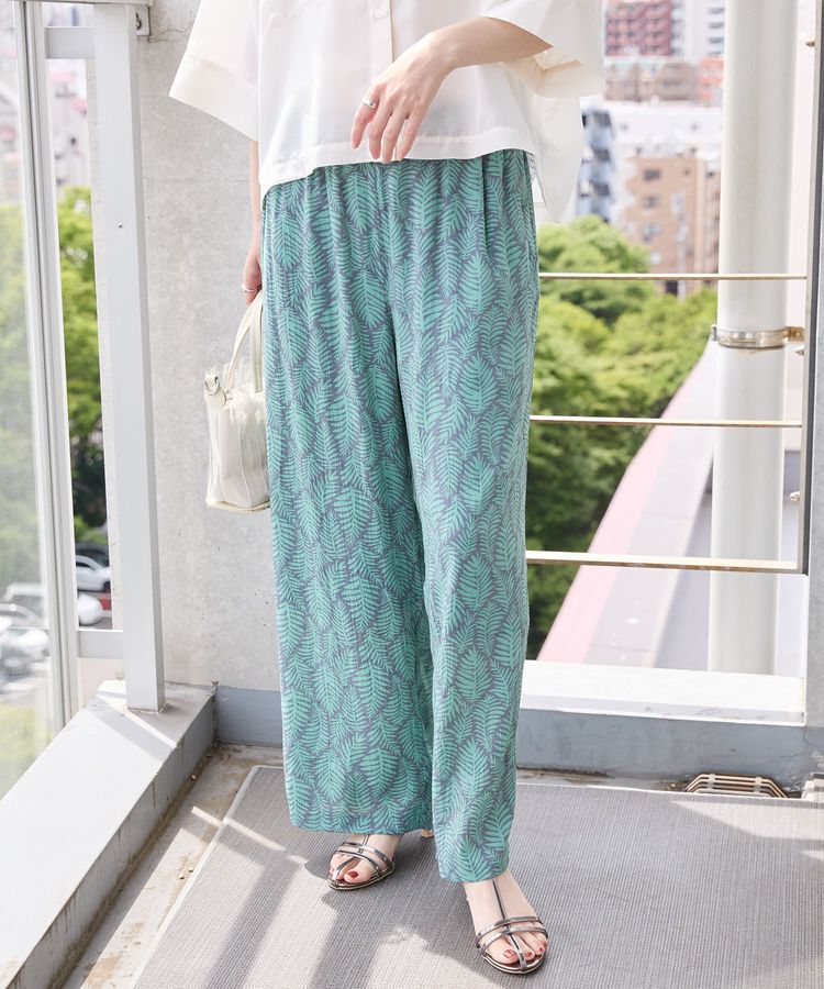 AMERICAN HOLIC「ボーホー柄プリントワイドパンツ」|その他|Green
