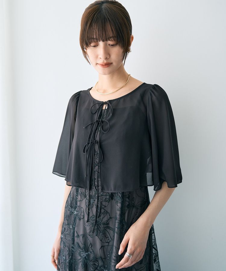 YECCA VECCA「【2点SET】フラワー柄スパンコール刺繍ドレス」|ワンピース|