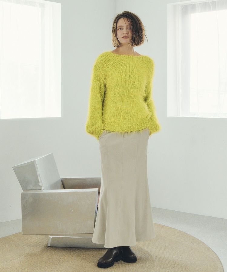 Editt by YECCA VECCA「フェザーMIXロービングニット」|ニット・セーター|