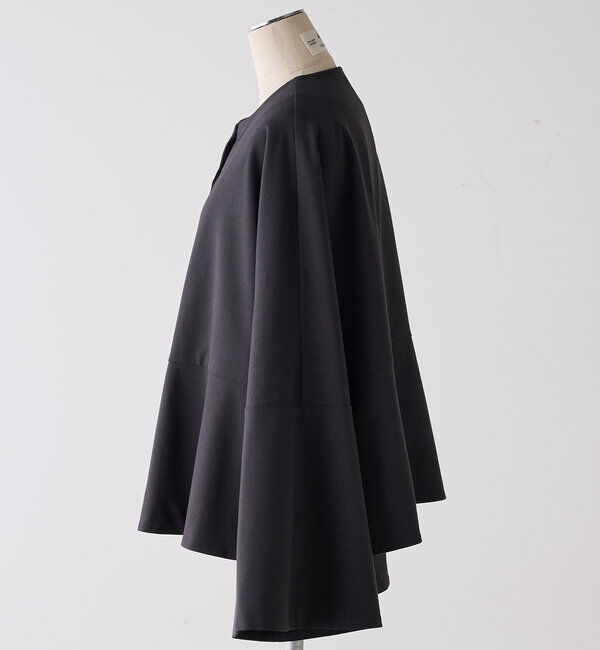  「【Du noir】ノーカラーペプラムシルエットジャケット」|テーラードジャケット|