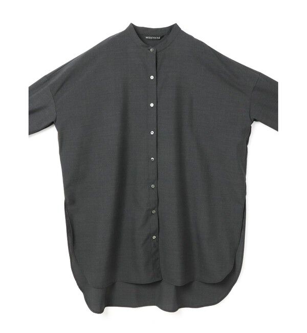 mizuiro ind「mizuiro ind T/Wスタンドカラーシャツチュニック」|シャツ・ブラウス|