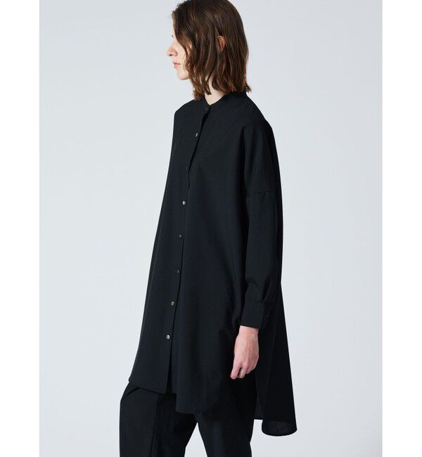 mizuiro ind「mizuiro ind T/Wスタンドカラーシャツチュニック」|シャツ・ブラウス|