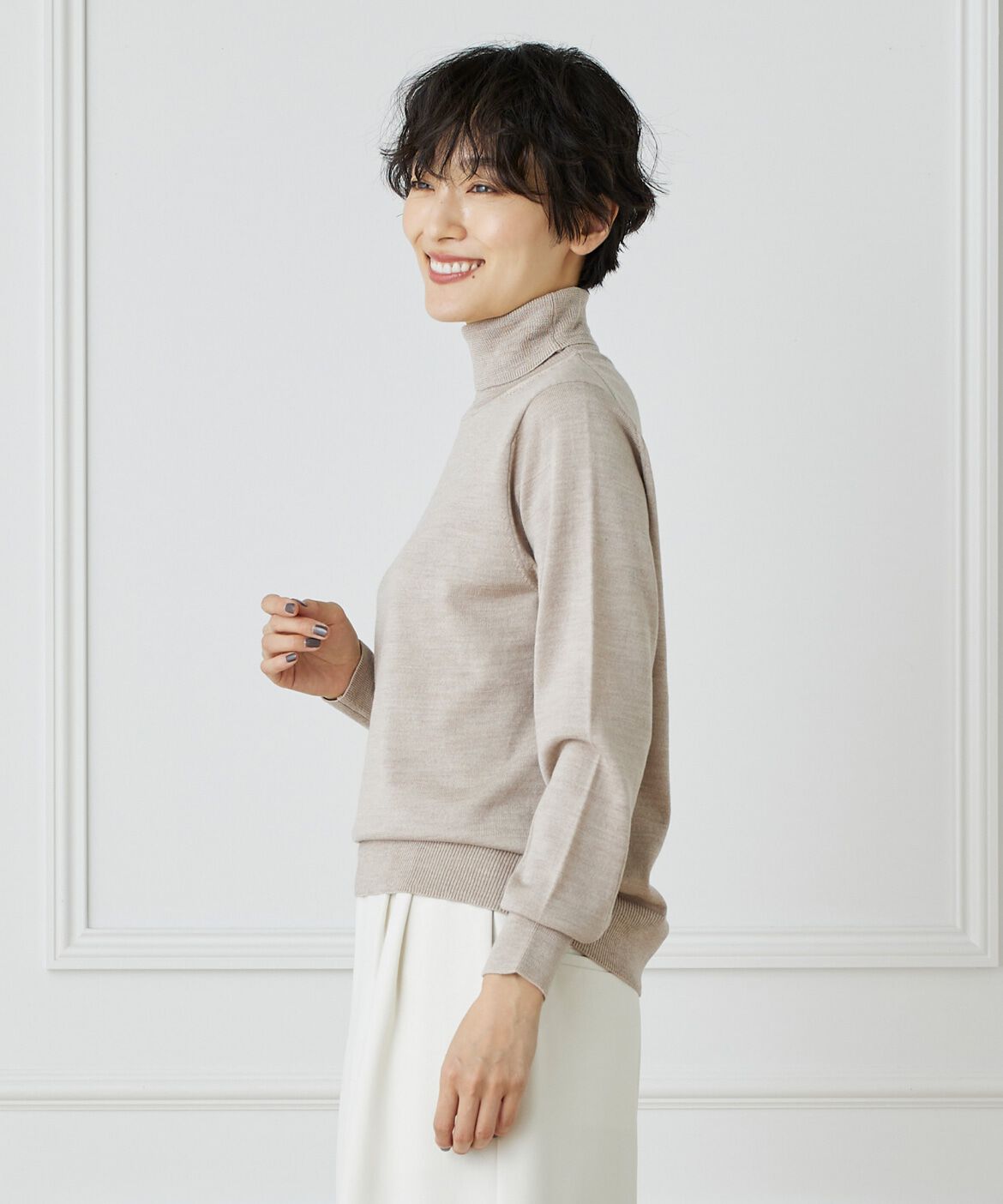 DAY by DAY it&rsquo;s international「ウォッシャブルウールベーシックタートルネックニット《HARMONY》」|ニット・セーター|ベージュ2