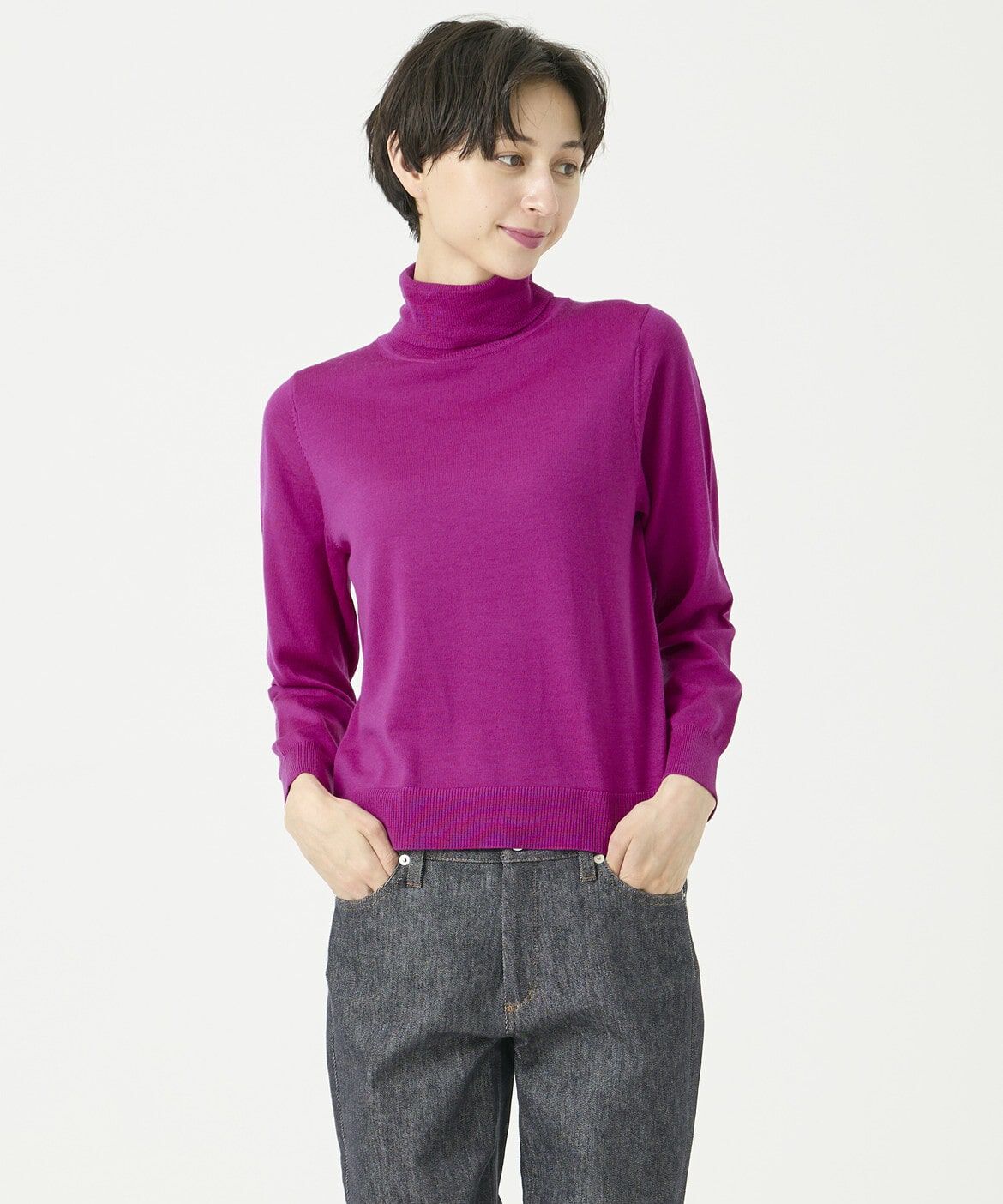 DAY by DAY it&rsquo;s international「ウォッシャブルウールベーシックタートルネックニット《HARMONY》」|ニット・セーター|パープル2