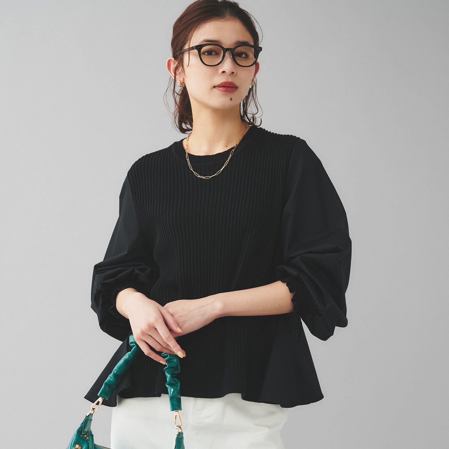 UNTITLED「【TORRAZZO DONNA】ラッフルパーツ　トップス」|Tシャツ・カットソー|ブラック(019)