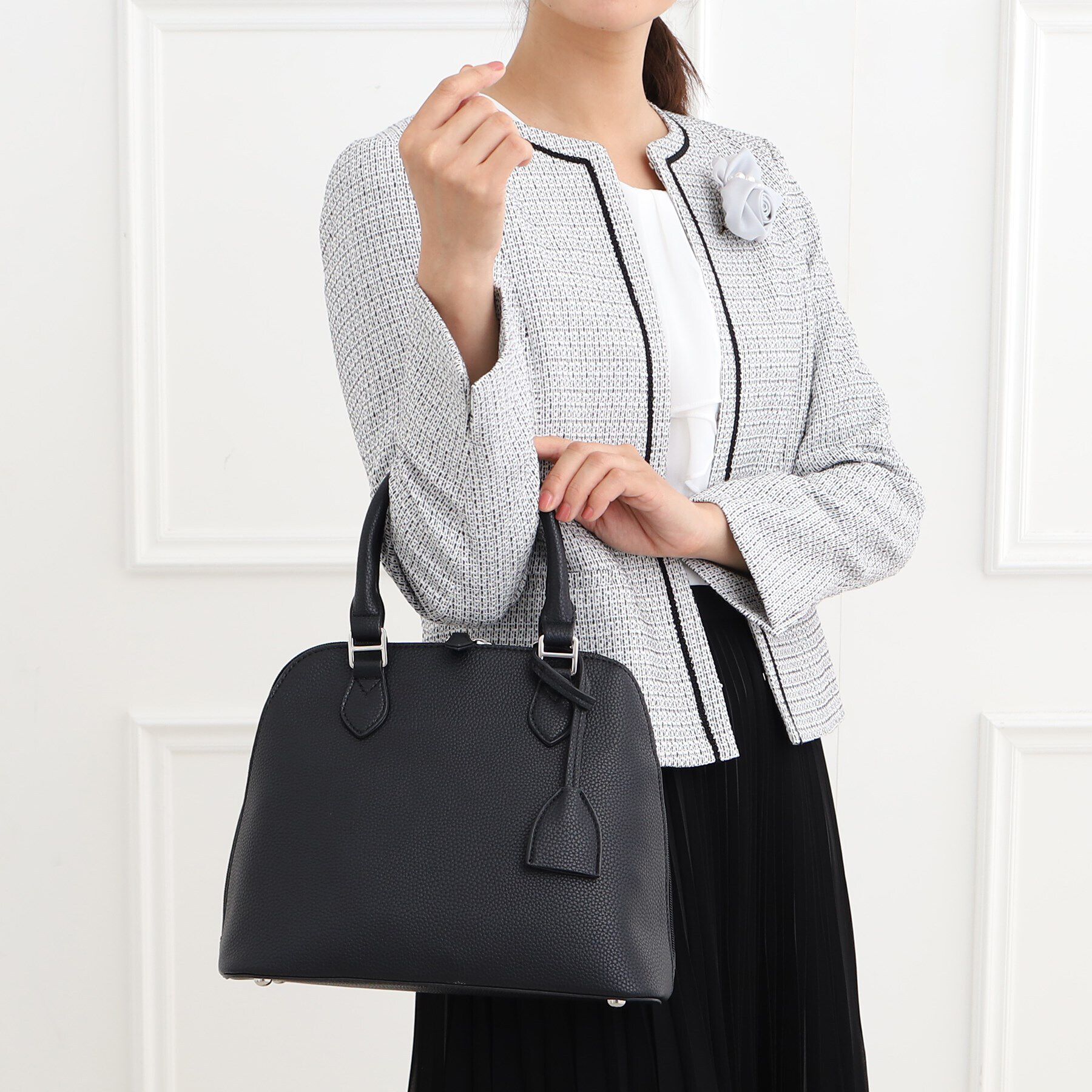 Reflect「【夏SALE／フォーマル/通勤にも使える】スクエアフォルムバッグ」|ハンドバッグ|