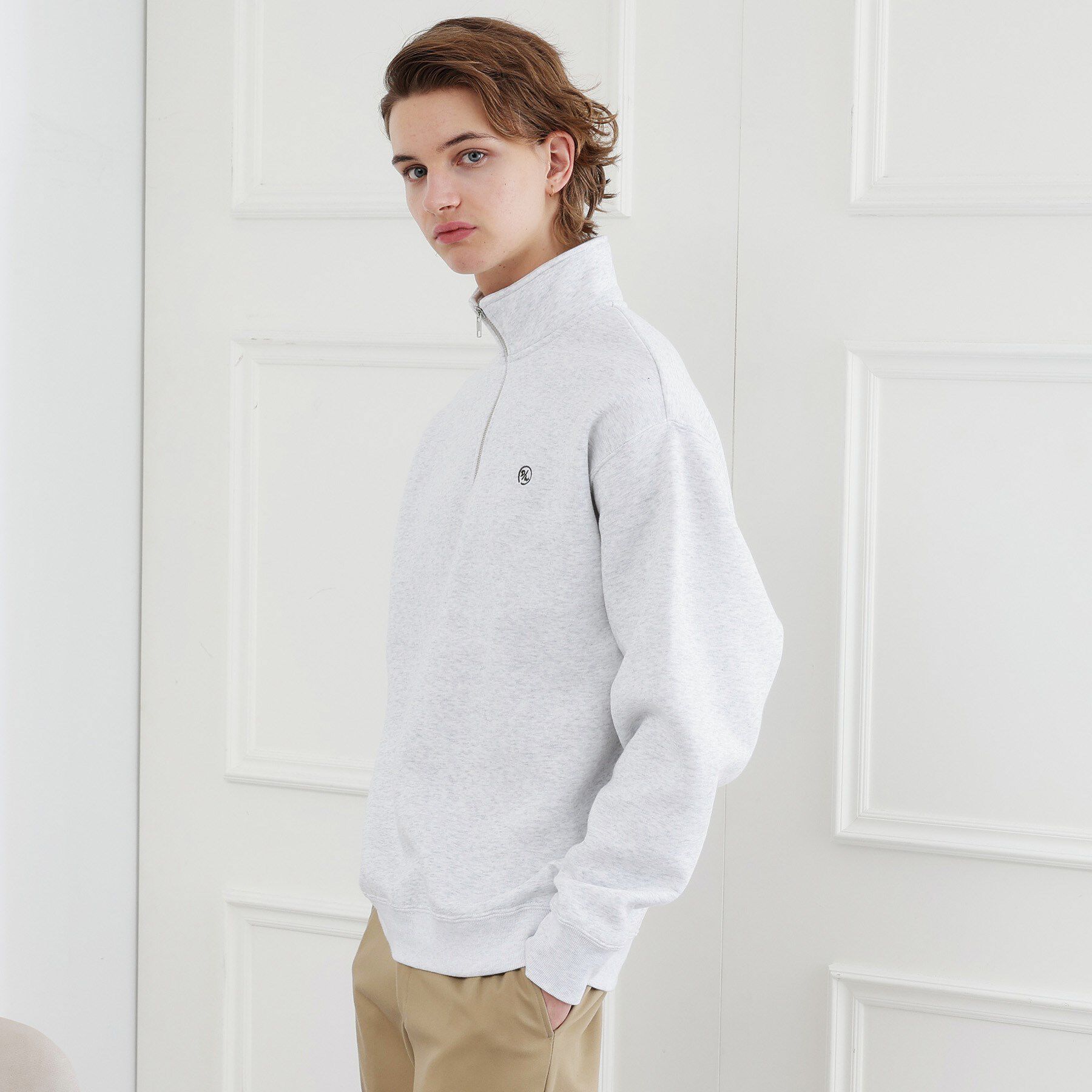 TAKEO KIKUCHI「【LIMITED】ワンポイント刺繍ハーフジップスウェット トレーナー」|パーカー|