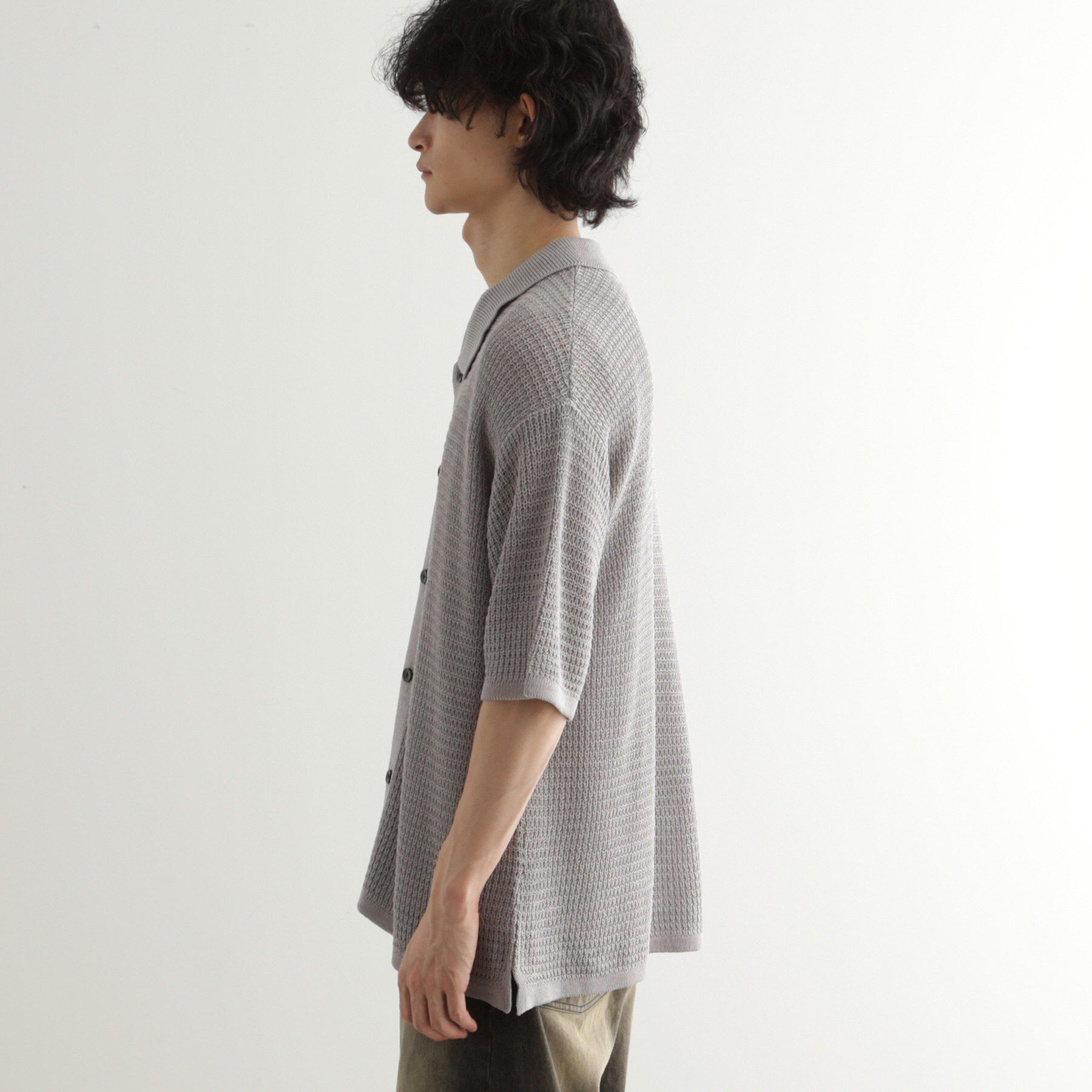 tk.TAKEO KIKUCHI「リネンライクニットポロシャツ」|ニット・セーター|