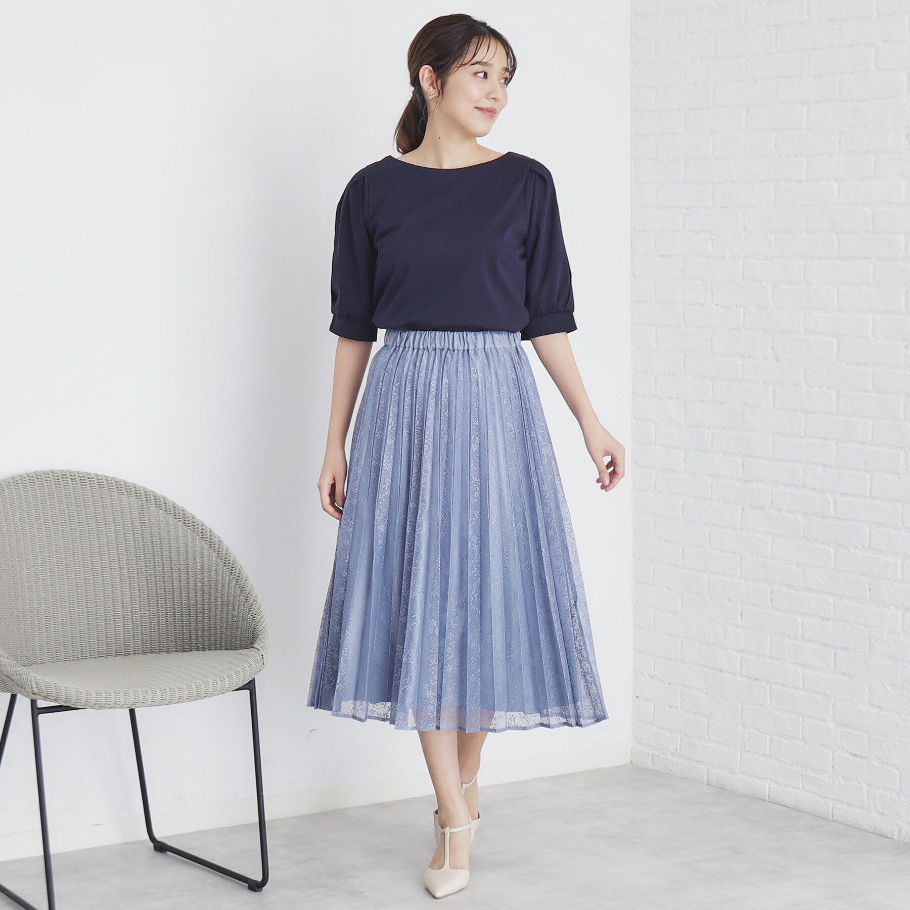 index「クールタッチラップスリーブトップス【洗濯機洗い可/接触冷感】」|Tシャツ・カットソー|