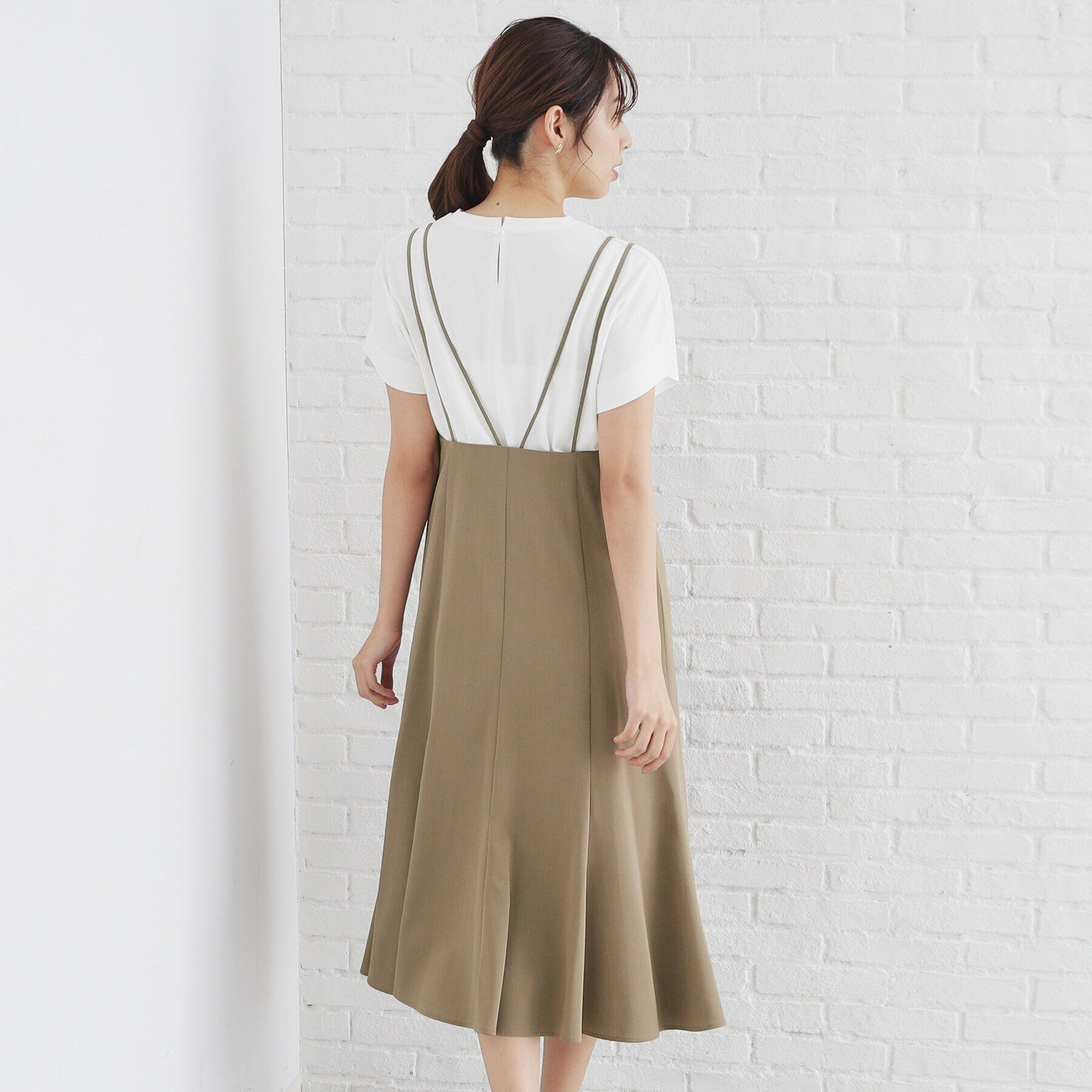 index「麻調キャミワンピース【洗濯機洗い可/防シワ】」|ワンピース|