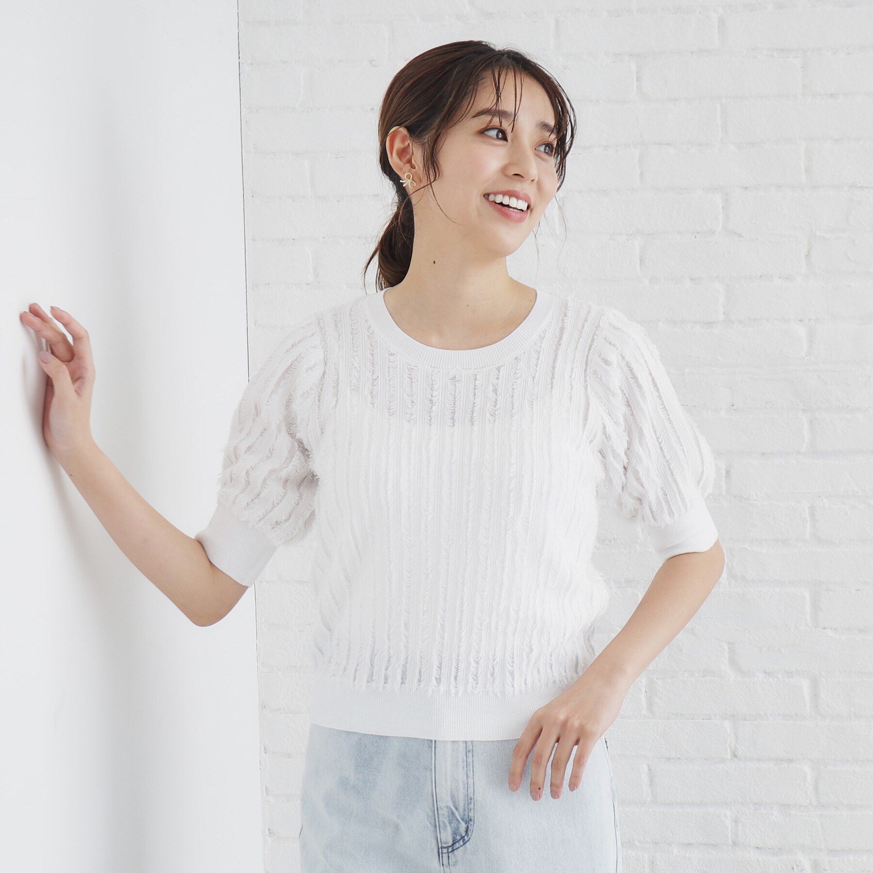 index「カットフリンジニットトップス/セットアップ対応【洗濯機洗い可】」|ニット・セーター|