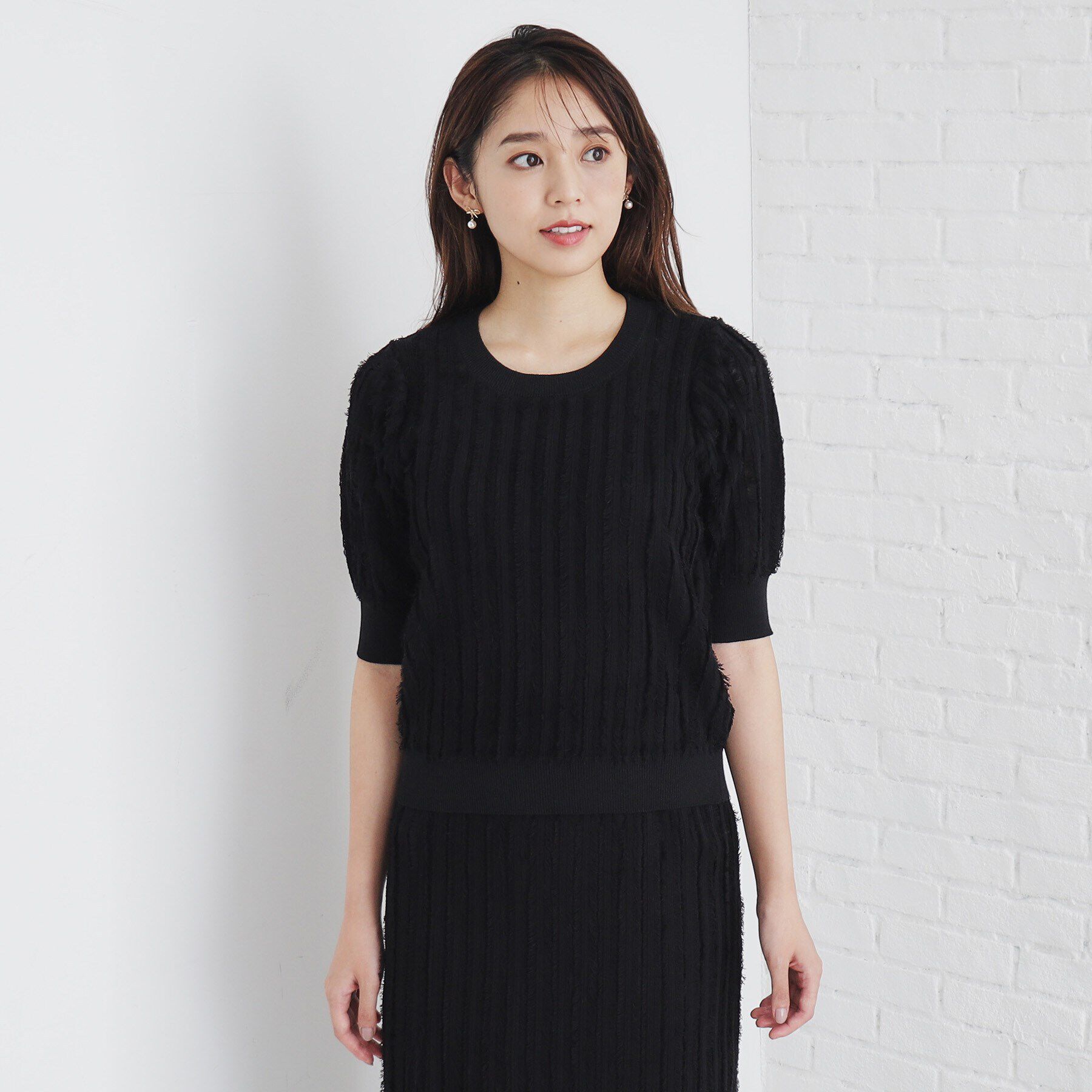 index「カットフリンジニットトップス/セットアップ対応【洗濯機洗い可】」|ニット・セーター|