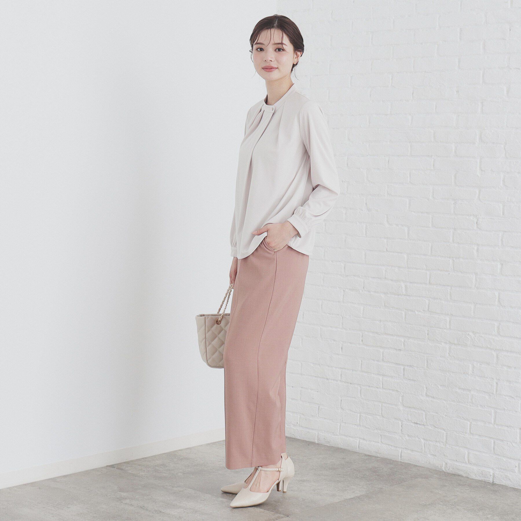 index「ストレッチベルテッドストレートパンツ【洗濯機洗い可/防シワ】」|その他|