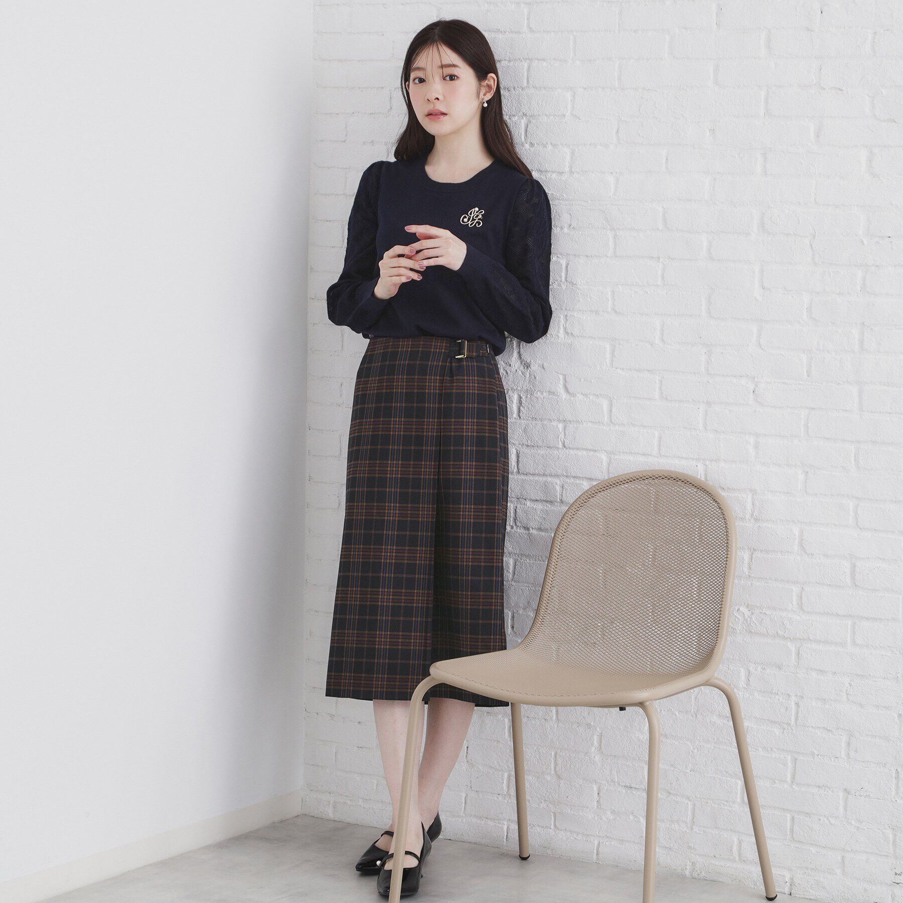 index「チェックAラインスカート【洗濯機洗い可/イージーアイロン】」|スカート|