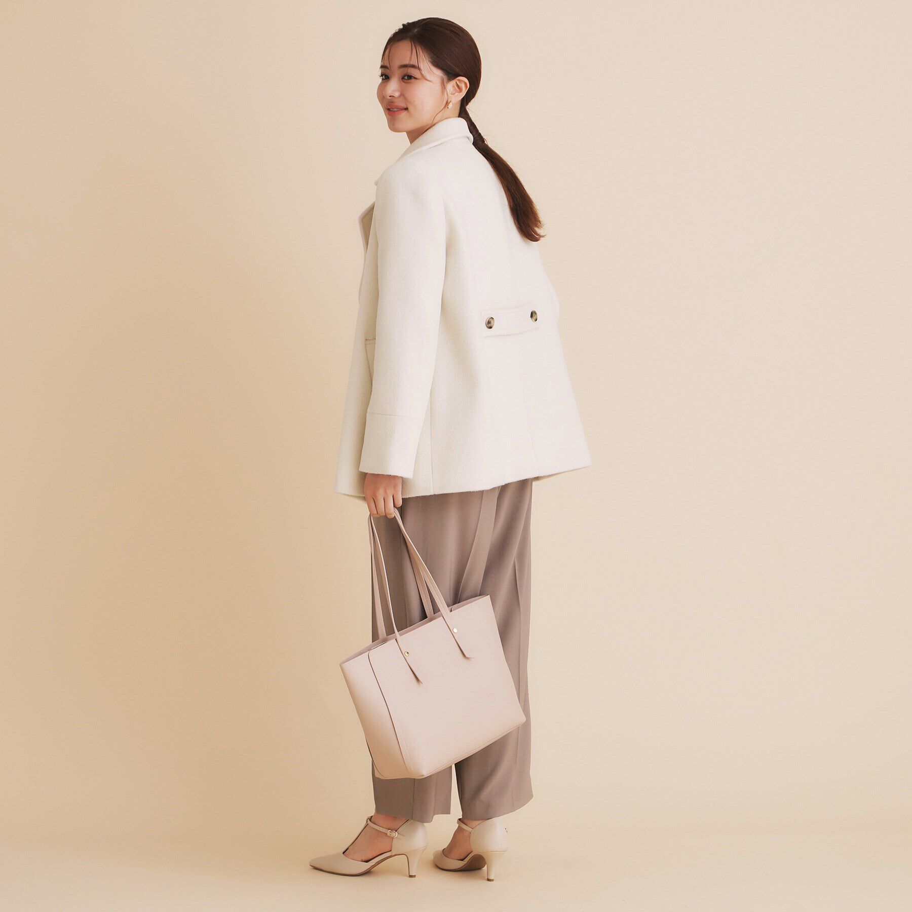 index「《5color/S-Lsize》ウール混 ステンカラーピーコート」|ピーコート|