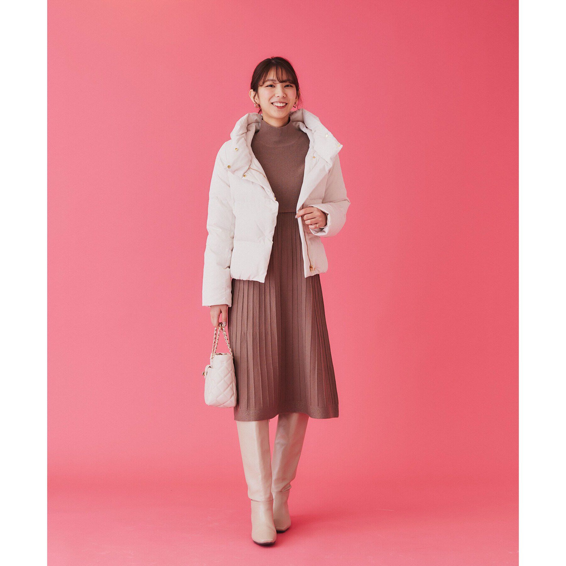 index「《美人百花掲載》河田ダウン ショートコート【洗濯機洗い可/撥水/静電気防止裏地】」|ダウン|