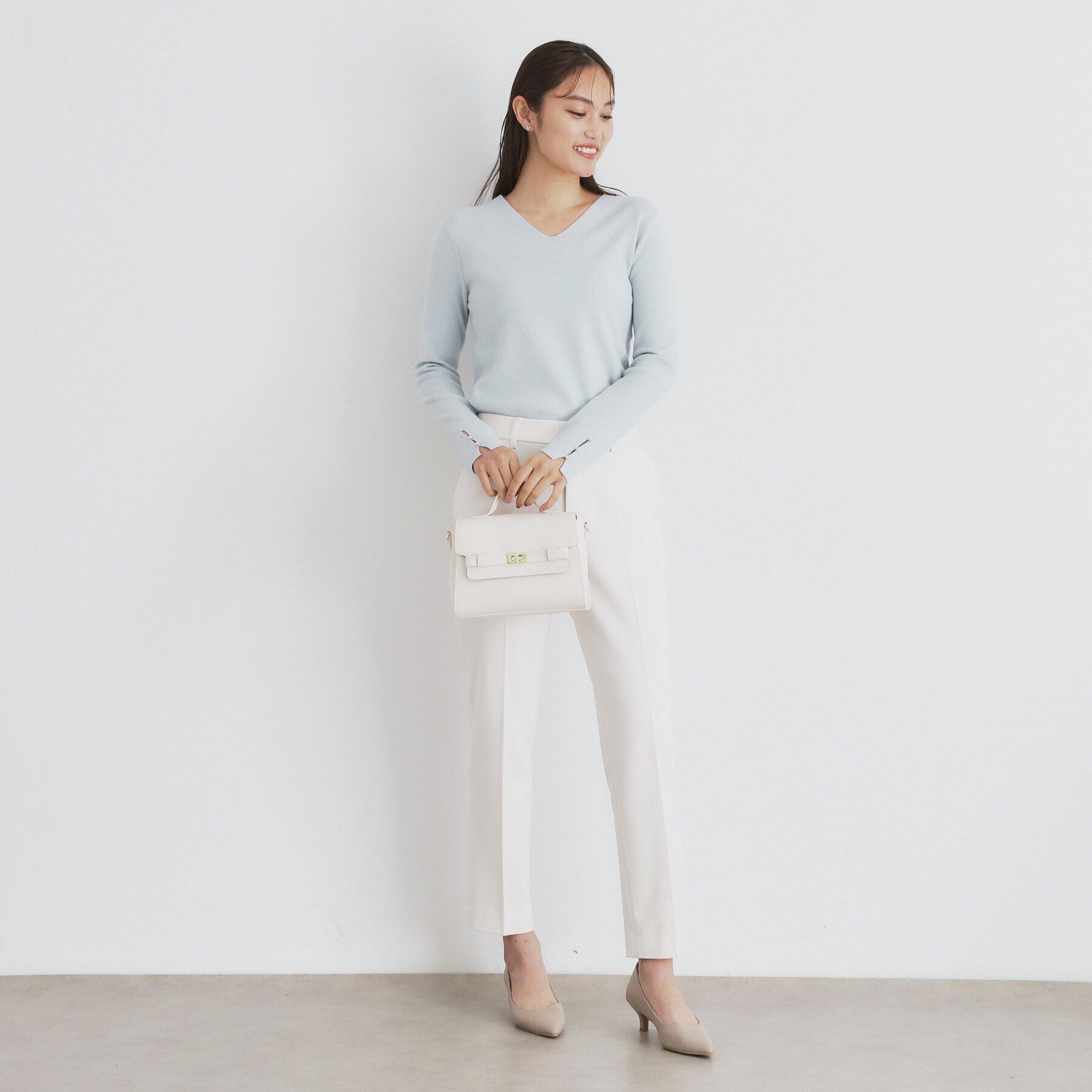 index「《6color/S-LLsize》ラメ混Vネックニット【洗濯機洗い可】」|ニット・セーター|