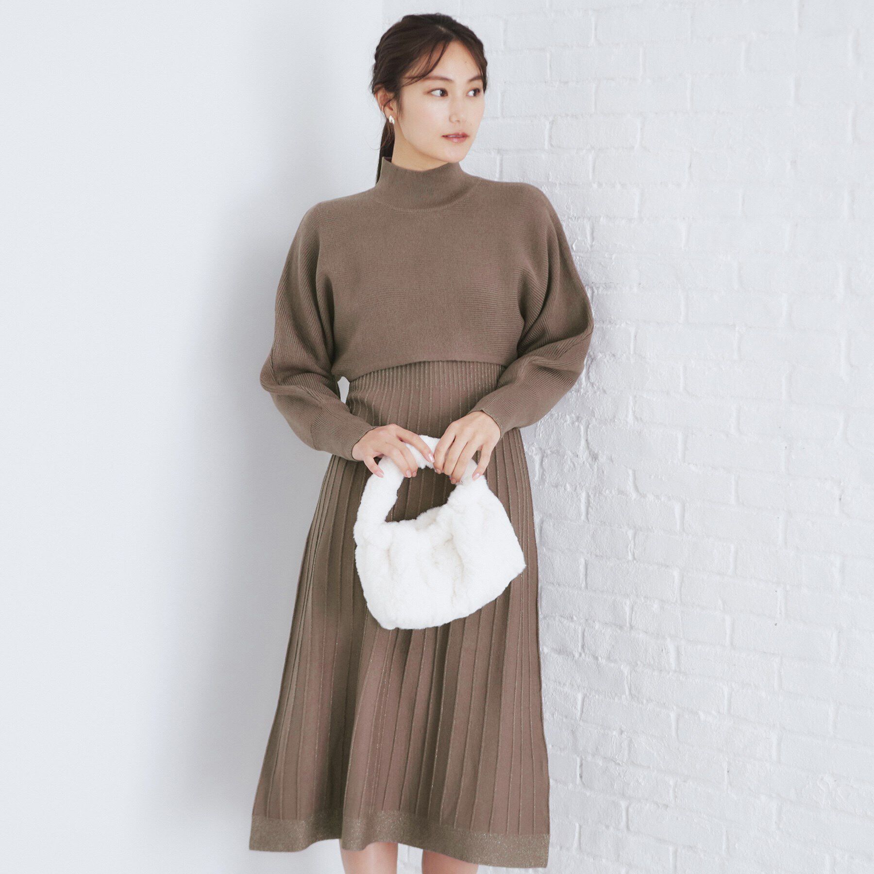 index「《XS-LLsize》マルチウェイニットワンピース【洗濯機洗い可】」|ワンピース|