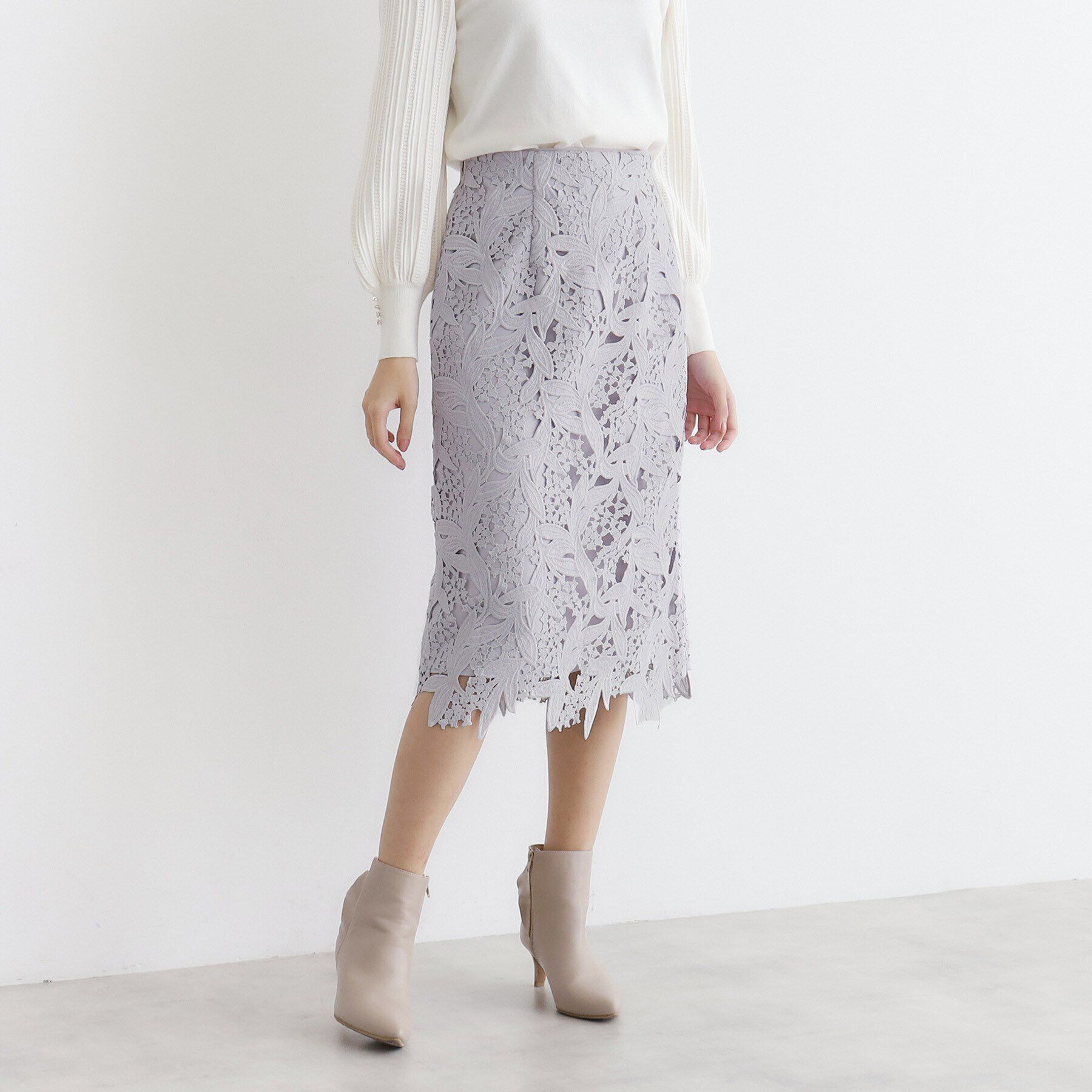 index「スズランレースタイトスカート【洗濯機洗い可】」|スカート|