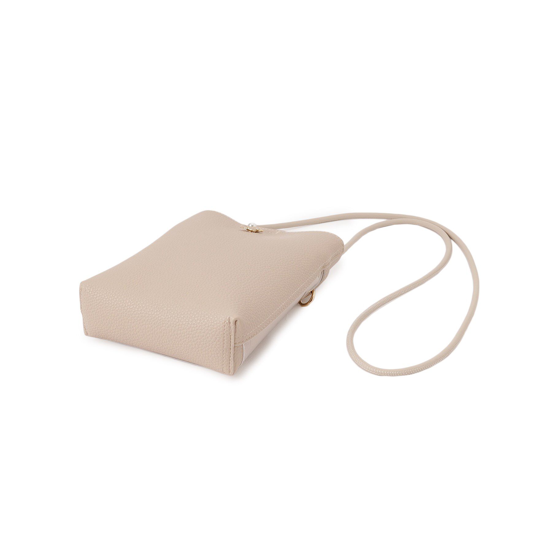 index「【クリアポケット付】フラワーパーツ合皮ミニショルダーバッグ」|ショルダー・メッセンジャー|