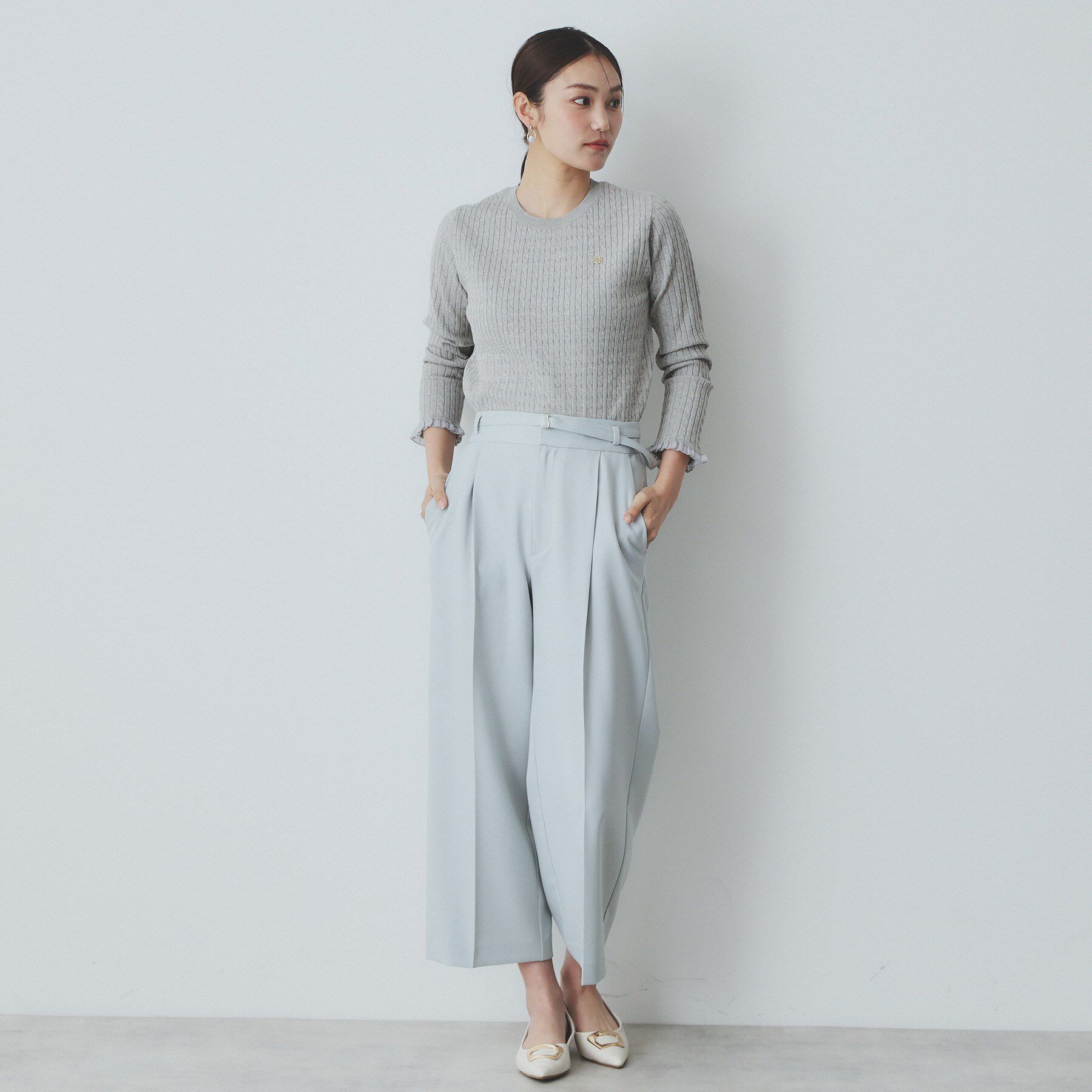 index「ソフトツイルタックワイドパンツ【洗濯機洗い可】」|その他|