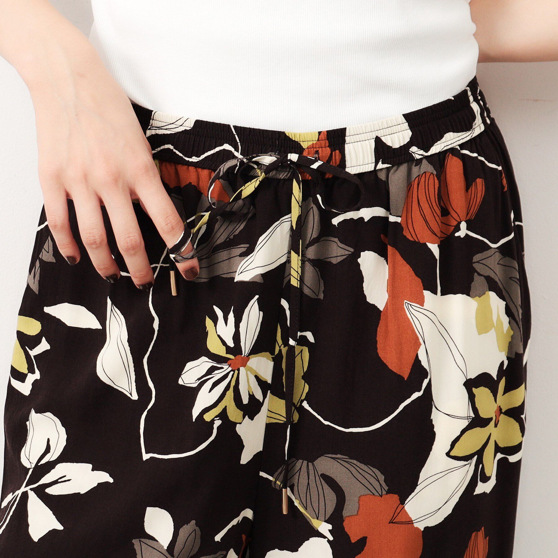 OPAQUE.CLIP「フラワービックプリントイージーパンツ【洗える】」|その他|