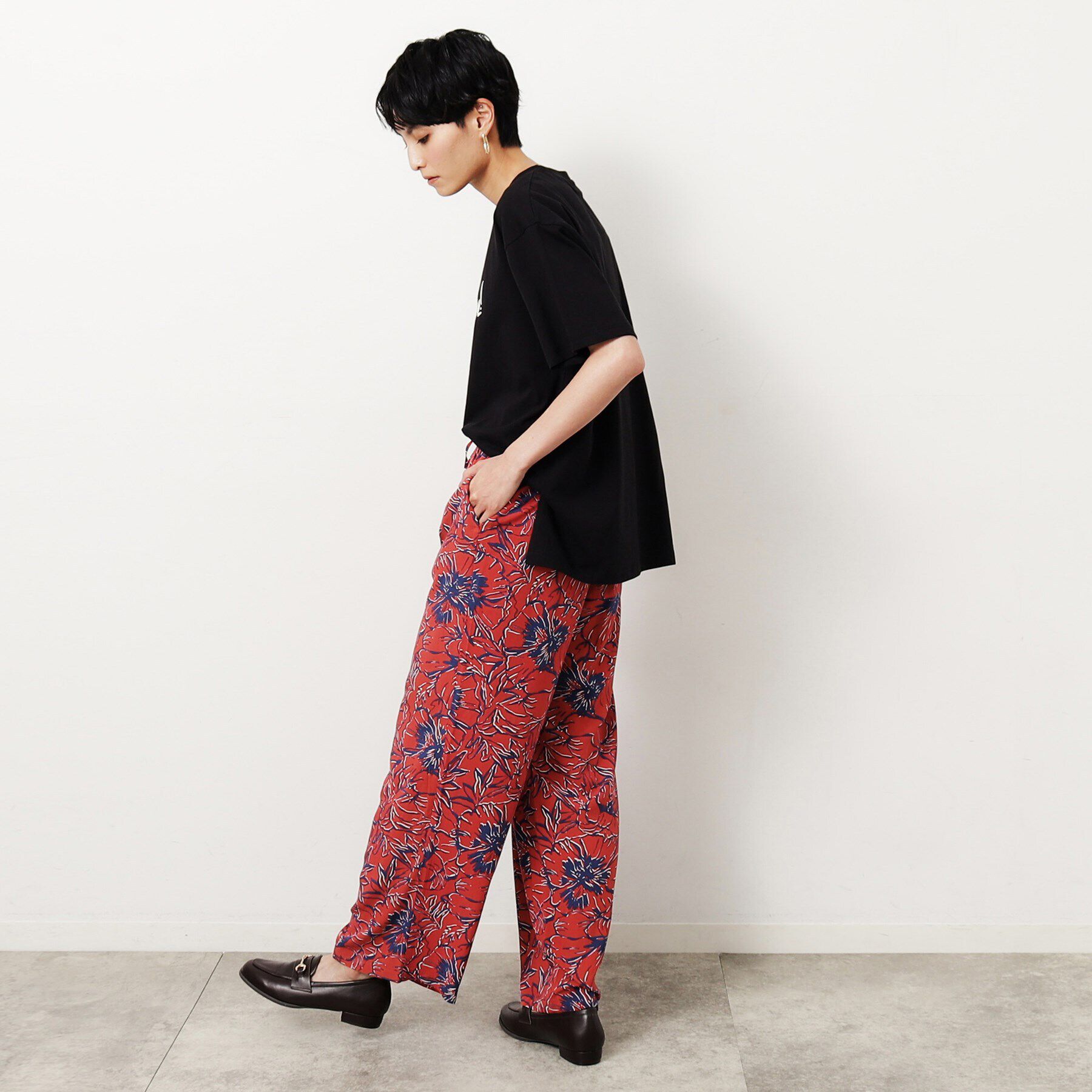 OPAQUE.CLIP「フラワービックプリントイージーパンツ【洗える】」|その他|