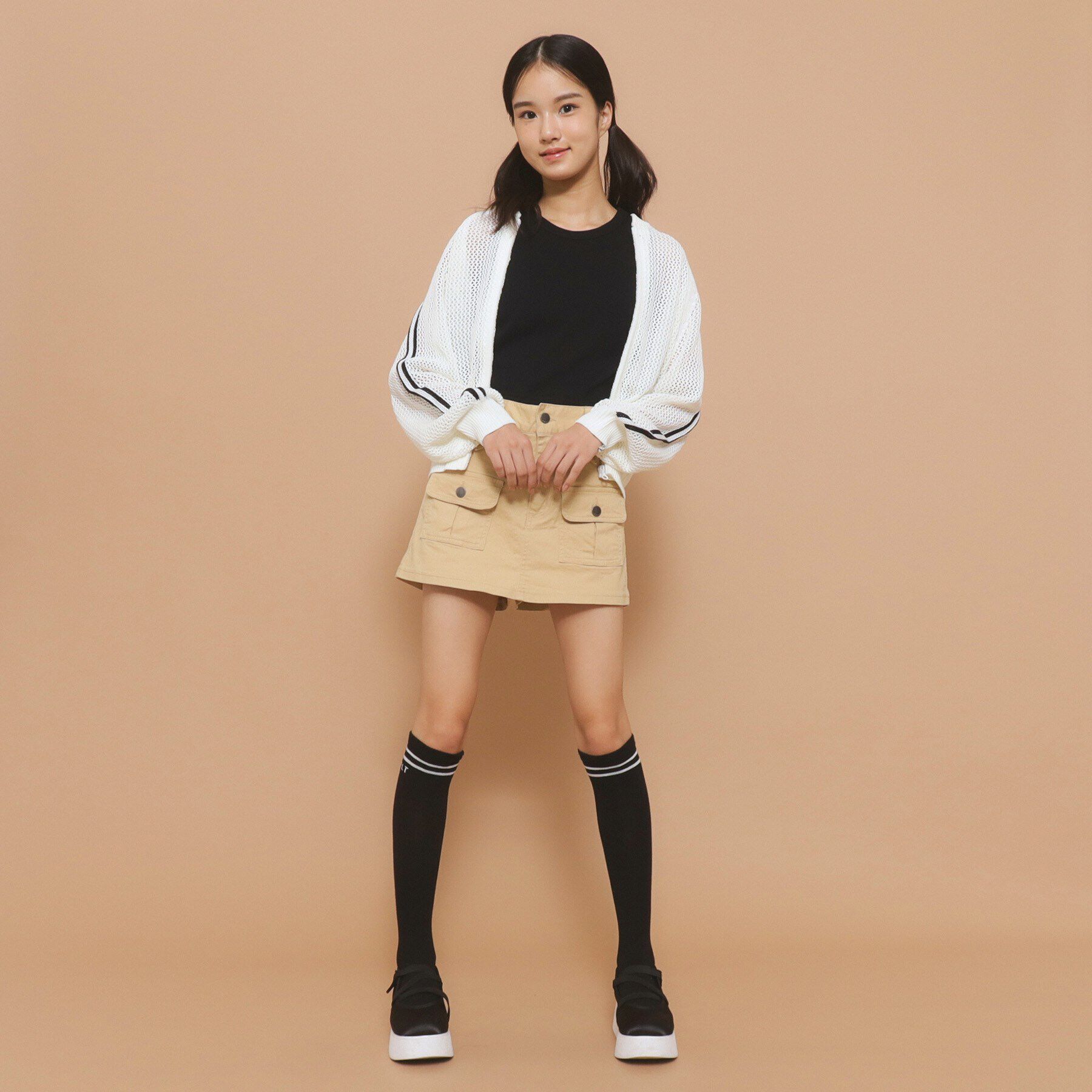 PINK-latte「スカート風ショートパンツ」|キュロット|