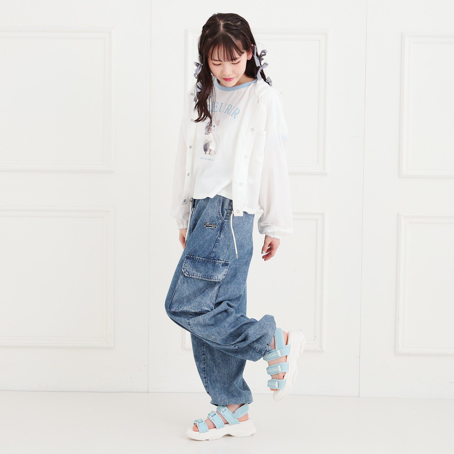 PINK-latte「デニムバレルカーゴパンツ」|その他|