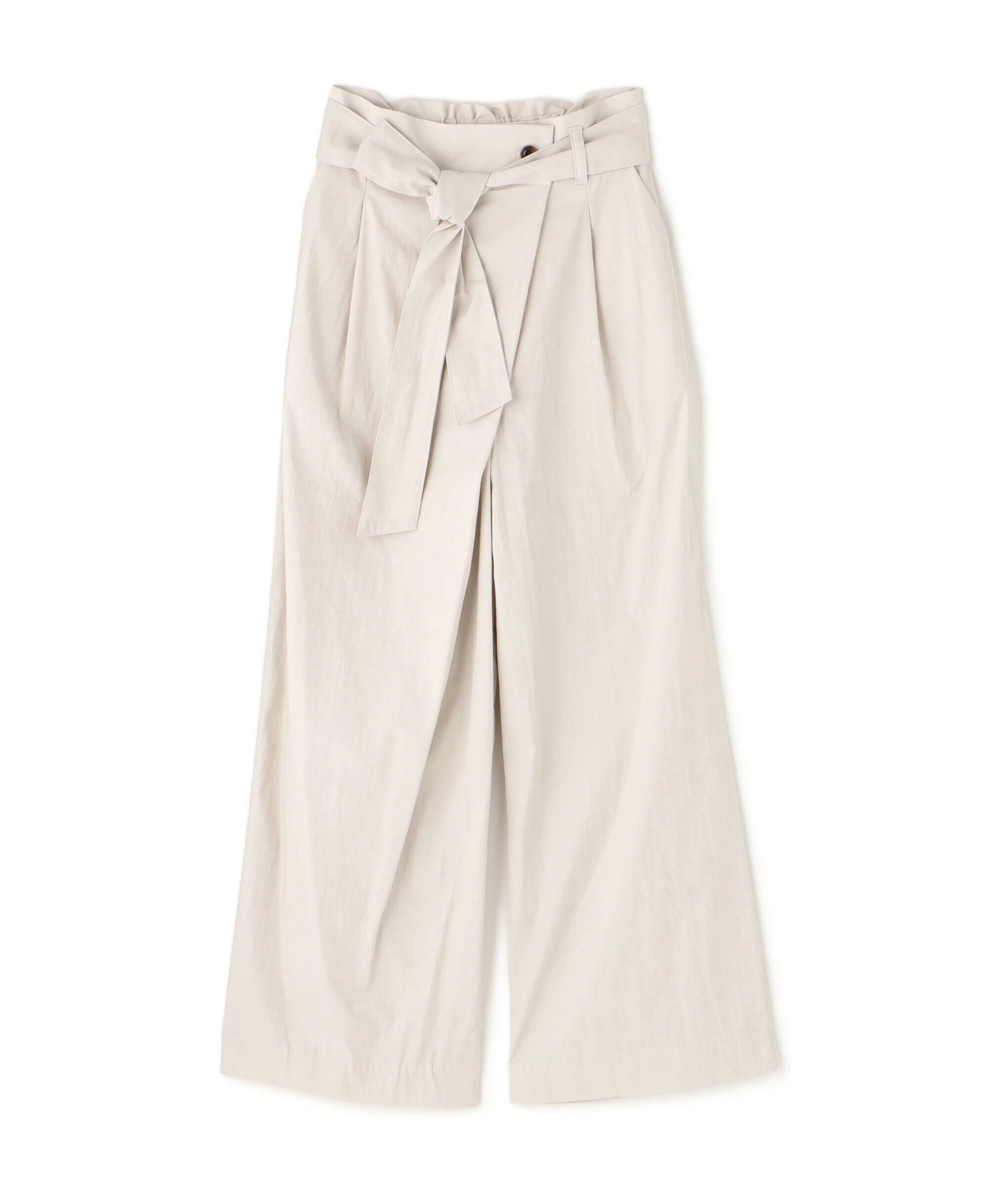  「ベルト付きラップ風ワイドパンツ」|その他|