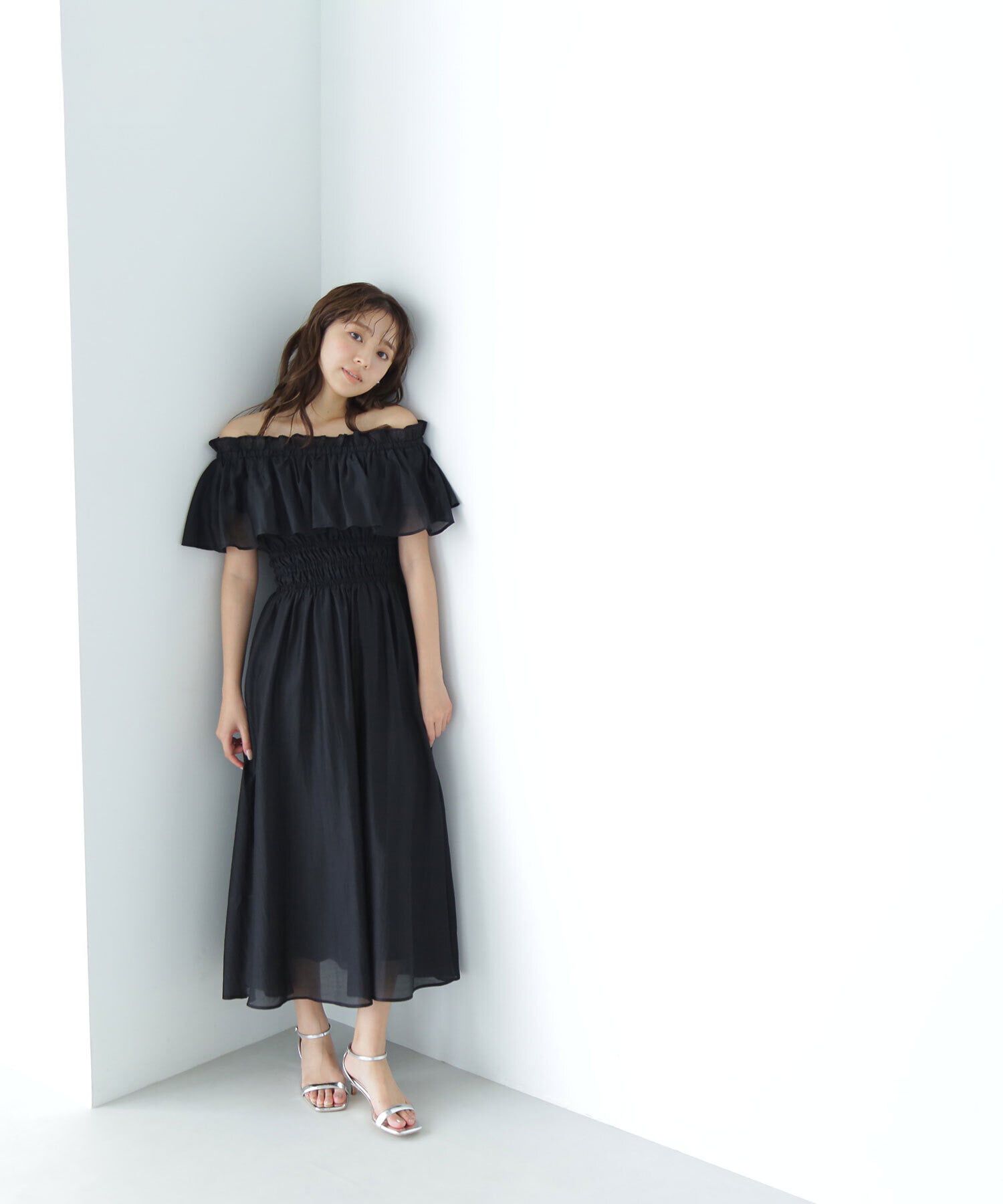  「シアーオフショルワンピース」|ワンピース|