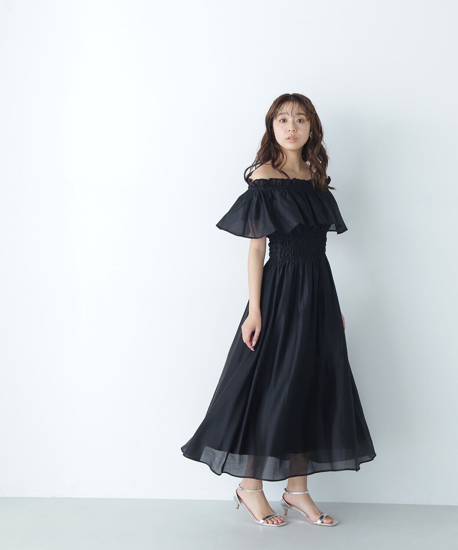  「シアーオフショルワンピース」|ワンピース|