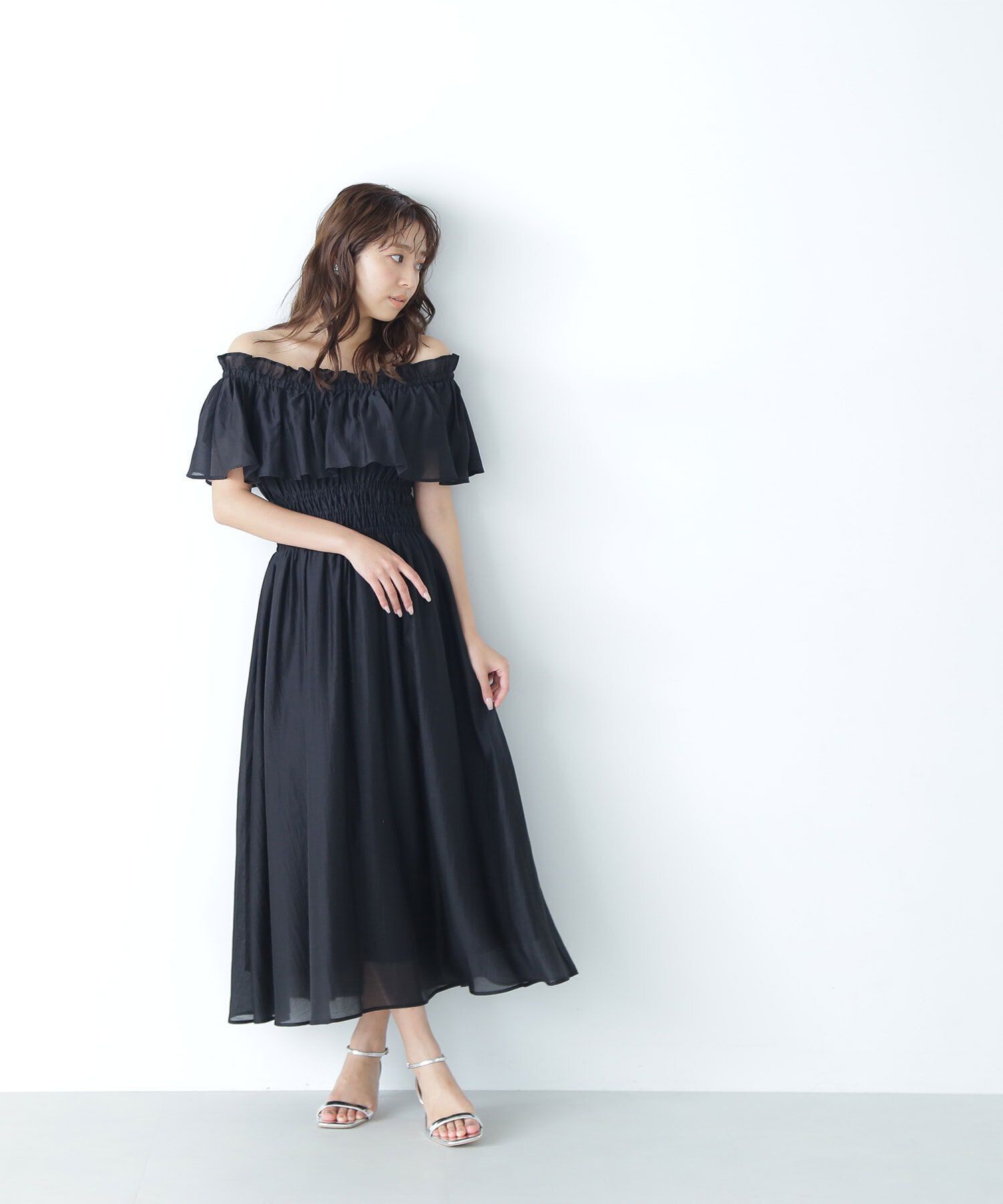  「シアーオフショルワンピース」|ワンピース|