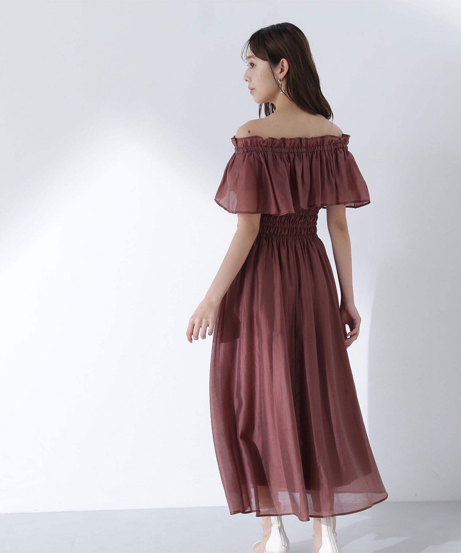  「シアーオフショルワンピース」|ワンピース|