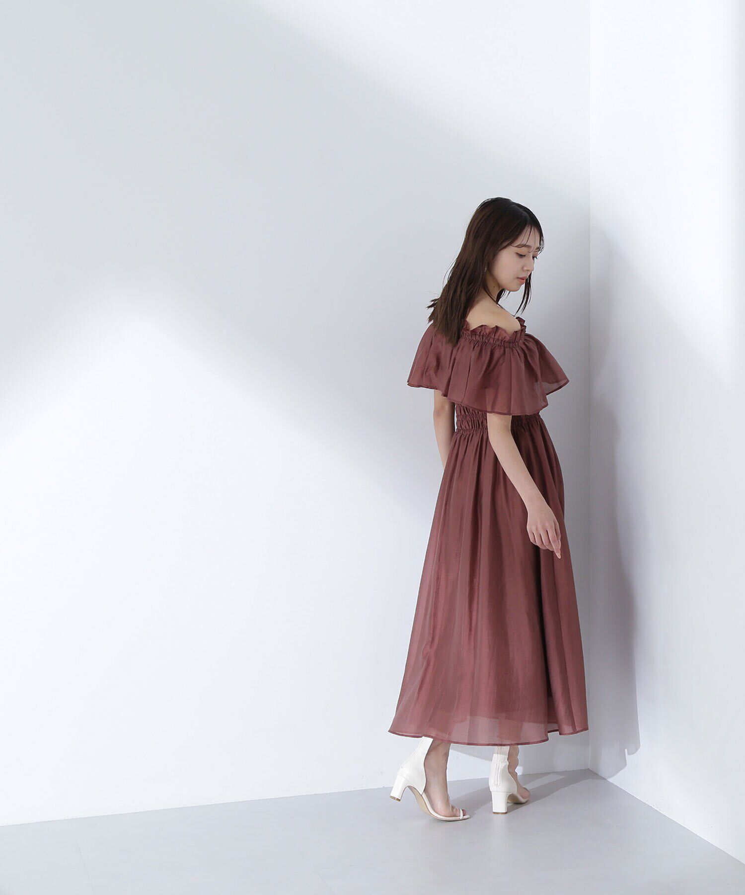  「シアーオフショルワンピース」|ワンピース|