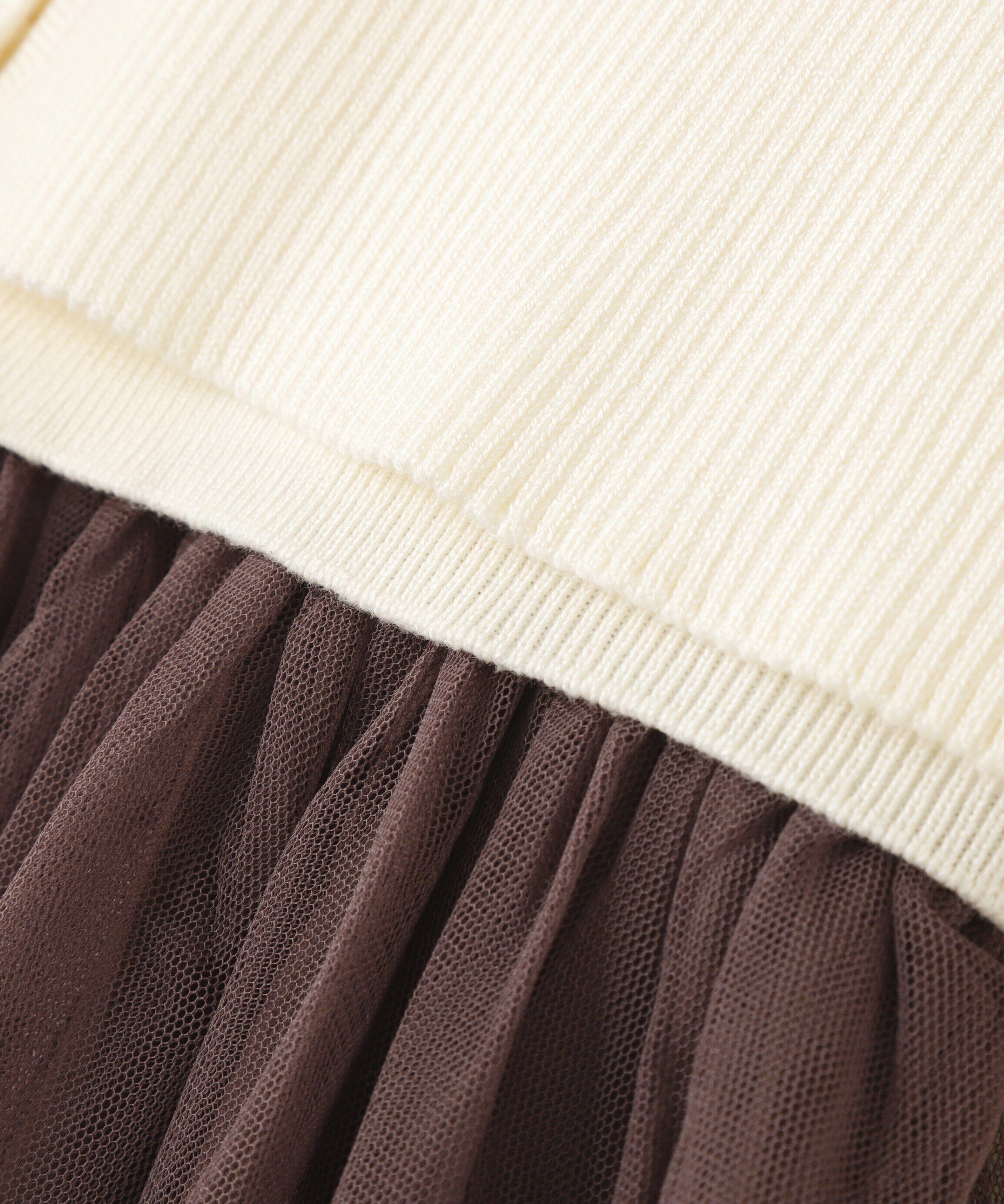  「アンサンブルチュールニットワンピース」|ワンピース|