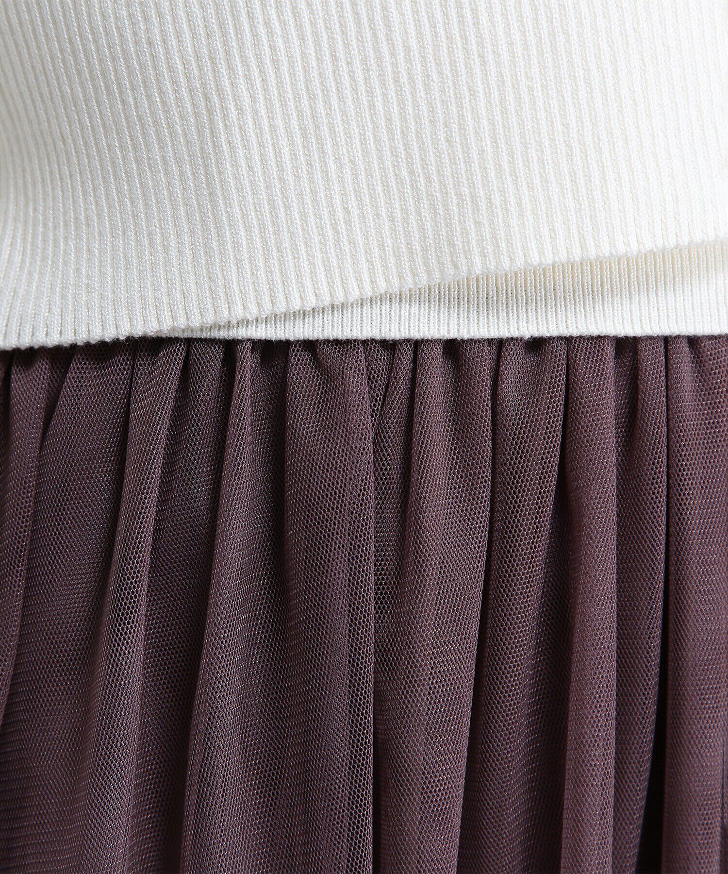  「アンサンブルチュールニットワンピース」|ワンピース|