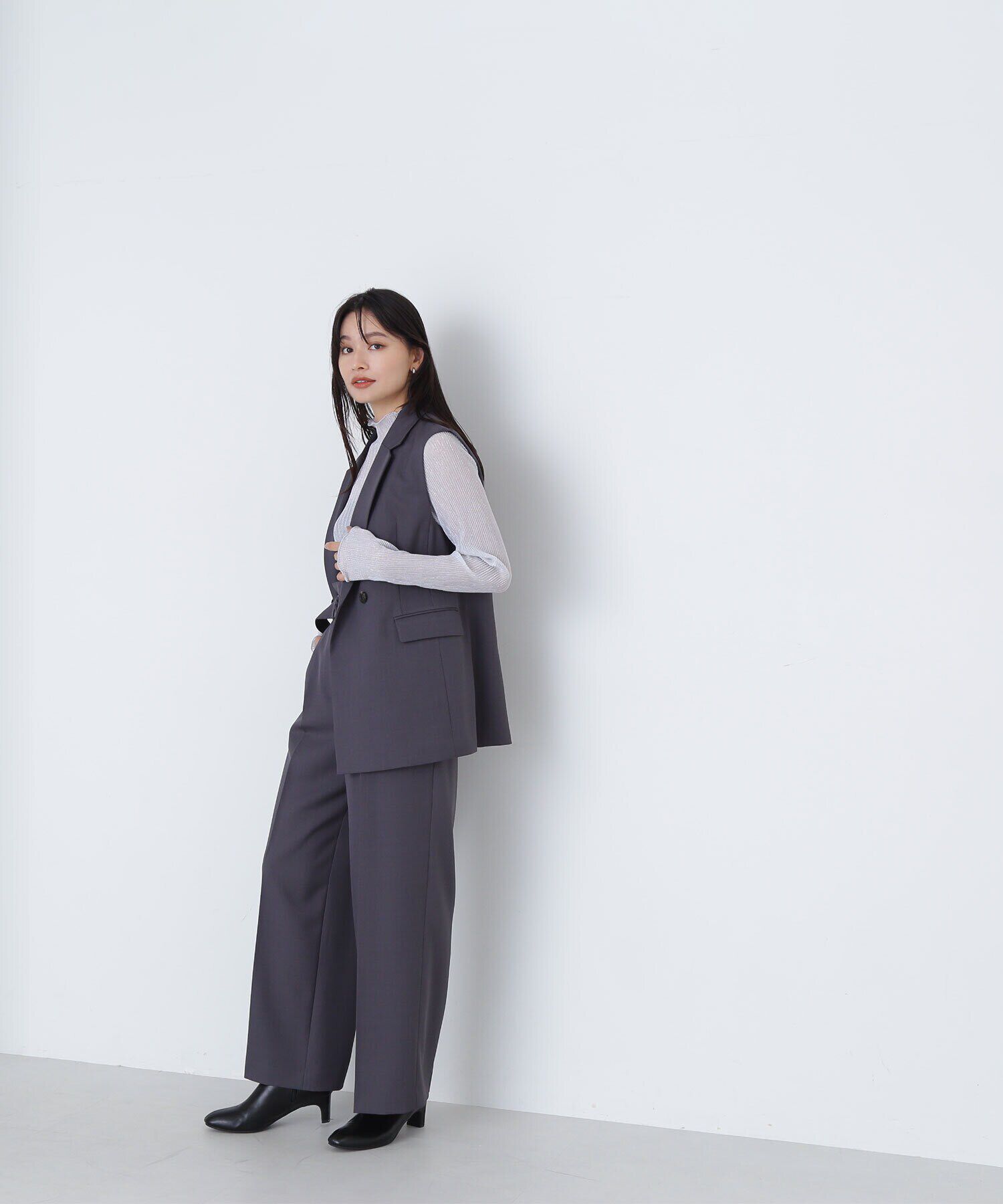  「＜クリアツイルセットアップシリーズ＞ベルテッドワイドパンツ」|その他|