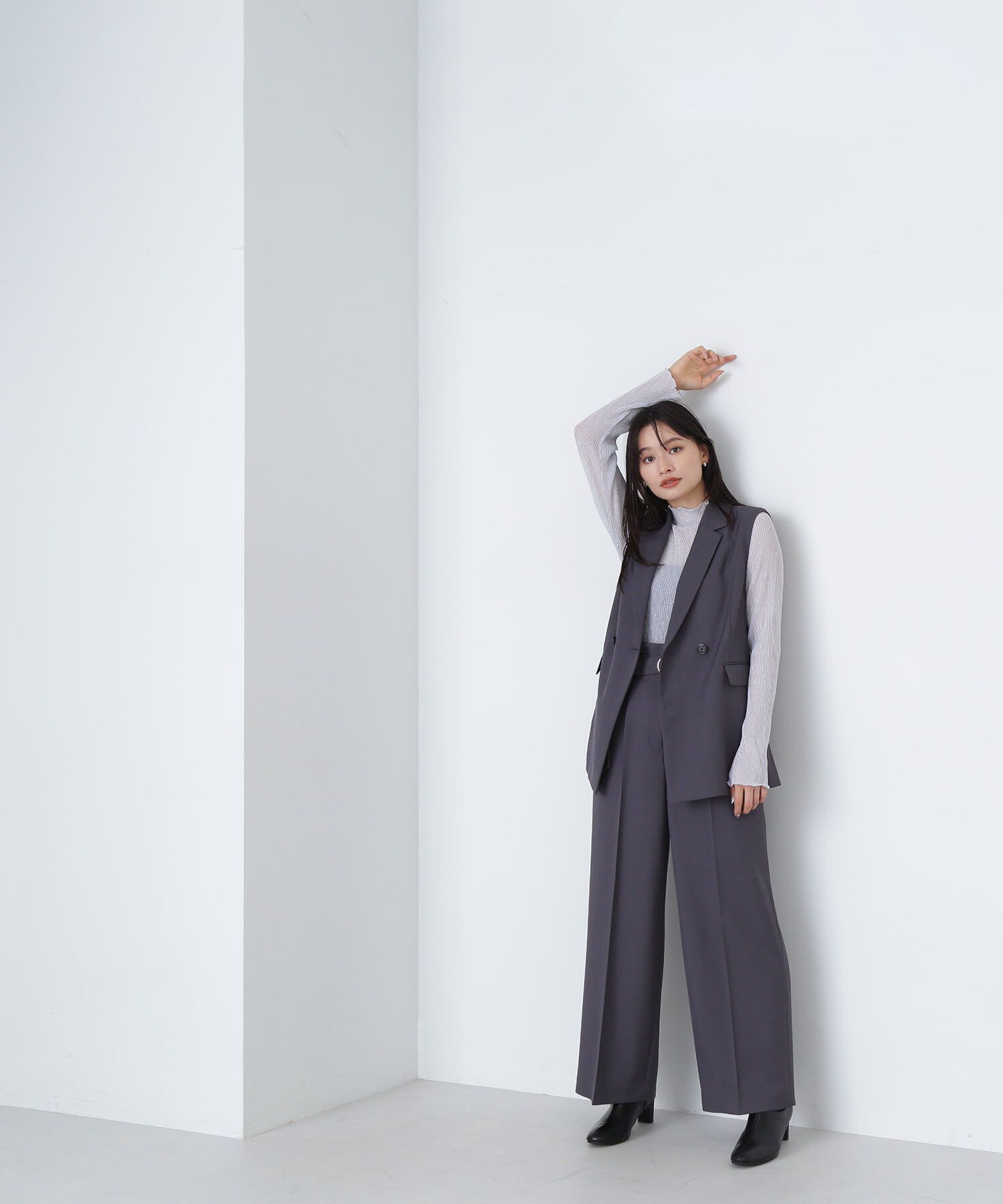  「＜クリアツイルセットアップシリーズ＞ベルテッドワイドパンツ」|その他|